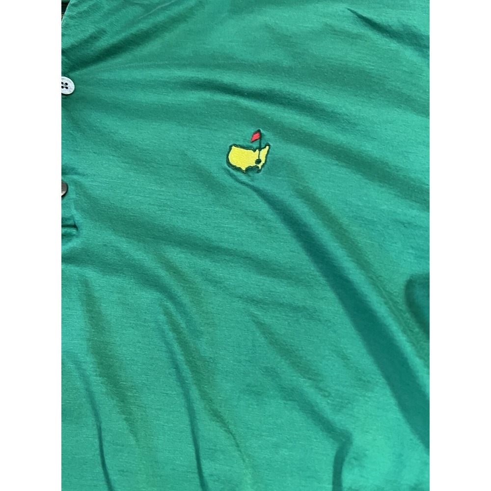 Bobby Jones Masters Men's Performance Polo XL - Green SS Classic Logo Golf Shirt - Picture 4 of 6